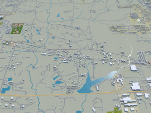 longview city texas usa 30km 3D Model