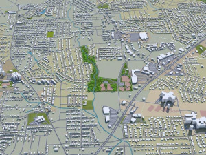 longview city texas usa 30km 3D Model