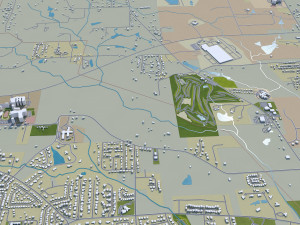 longview city texas usa 30km 3D Model