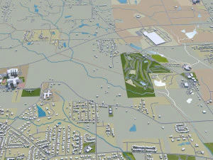 longview city texas usa 30km 3D Model