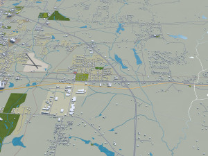 longview city texas usa 30km 3D Model
