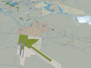 longview city texas usa 30km 3D Model