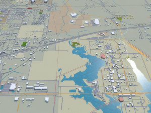 longview city texas usa 30km 3D Model