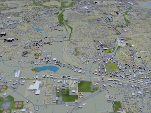 longview city texas usa 30km 3D Model