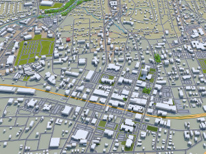 longview city texas usa 30km 3D Model