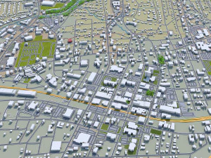 longview city texas usa 30km 3D Model
