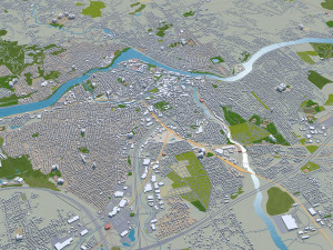lowell city massachusetts usa 20km 3D Model