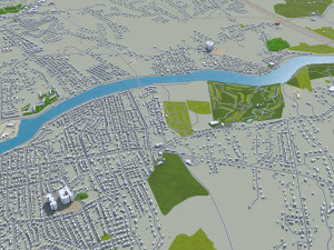 lowell city massachusetts usa 20km 3D Model