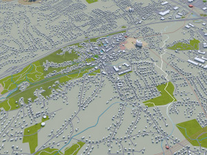 lowell city massachusetts usa 20km 3D Model