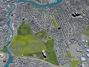 lowell city massachusetts usa 20km 3D Model
