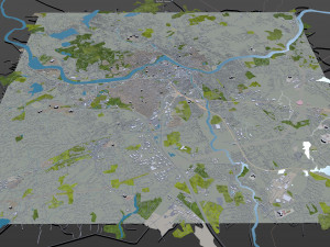 lowell city massachusetts usa 20km 3D Model