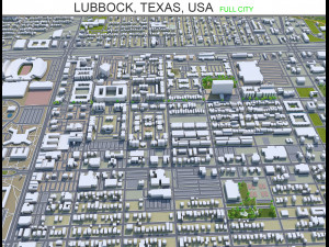 lubbock city texas usa 30km 3D 모델