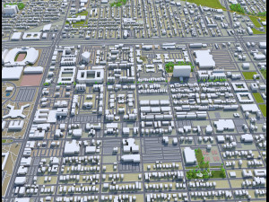lubbock city texas usa 30km Modèle 3D
