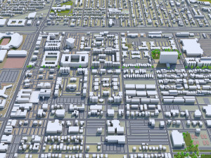 lubbock city texas usa 30km Modèle 3D