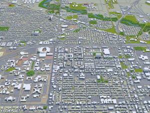 lubbock city texas usa 30km Modèle 3D