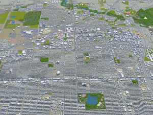 lubbock city texas usa 30km Modèle 3D