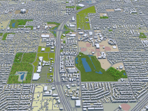 lubbock city texas usa 30km Modèle 3D