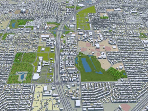 lubbock city texas usa 30km 3D Model