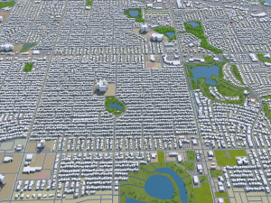 lubbock city texas usa 30km Modèle 3D