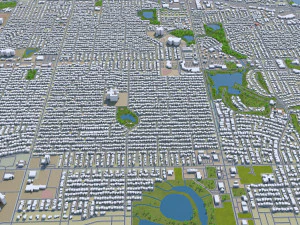 lubbock city texas usa 30km 3D Model