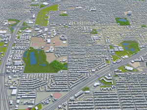 lubbock city texas usa 30km Modèle 3D