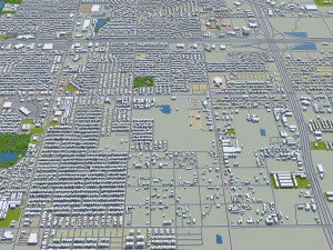 lubbock city texas usa 30km 3D Model
