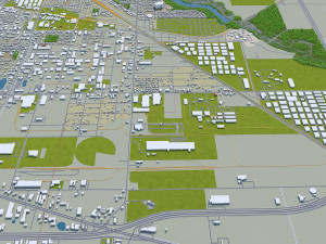 lubbock city texas usa 30km Modèle 3D