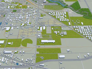 lubbock city texas usa 30km 3D Model
