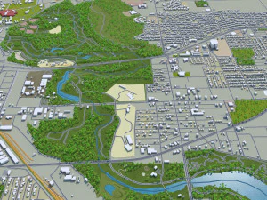 lubbock city texas usa 30km 3D Model