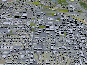 lubbock city texas usa 30km Modèle 3D