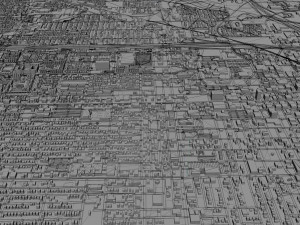 lubbock city texas usa 30km Modèle 3D