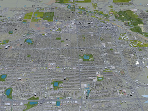 lubbock city texas usa 30km Modèle 3D