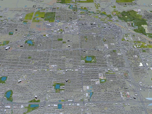 lubbock city texas usa 30km 3D Model