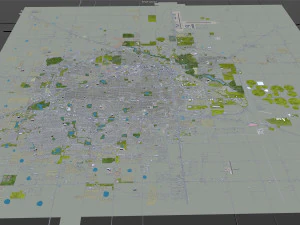 lubbock city texas usa 30km 3D Model