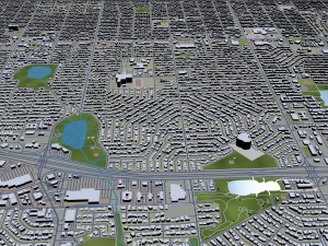 lubbock city texas usa 30km Modèle 3D