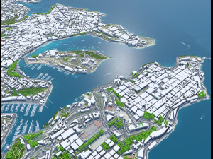 Malta city 50km 3D 모델