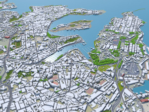 Malta city 50km 3D 모델