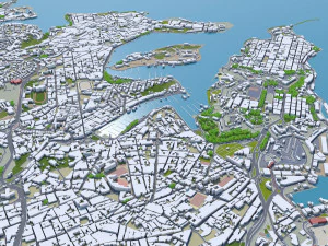 Malta city 50km 3D Model