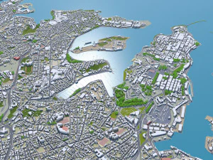 Malta city 50km 3D Model