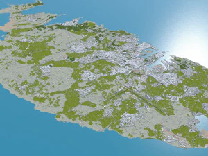 Malta city 50km 3D Model
