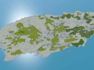 Malta city 50km 3D Model