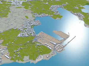 Malta city 50km 3D 모델