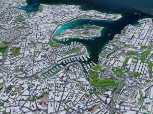 Malta city 50km 3D 모델