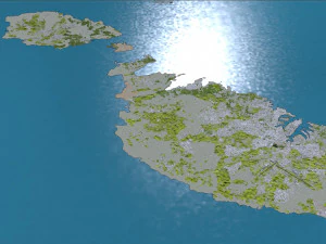 Malta city 50km 3D Model