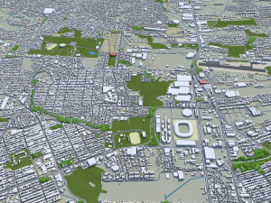manaus city brazil 40km 3D Model