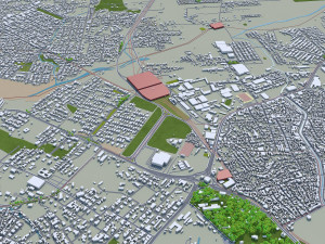 manaus city brazil 40km 3D Model