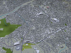 manaus city brazil 40km 3D Model