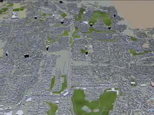 manaus city brazil 40km 3D Model