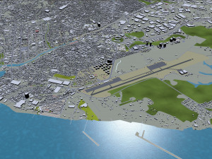 manaus city brazil 40km 3D Model