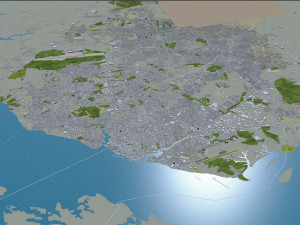 manaus city brazil 40km 3D Model